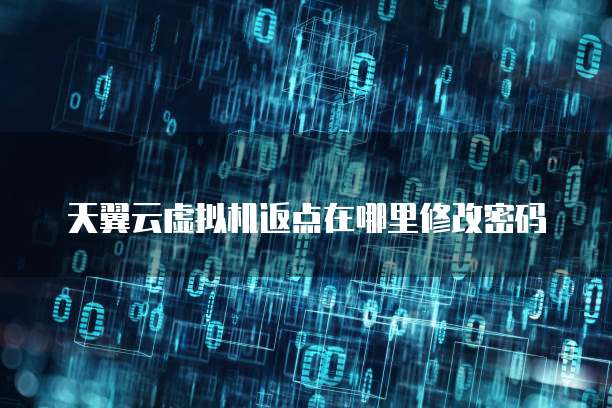 天翼云虚拟机返点在哪里修改密码