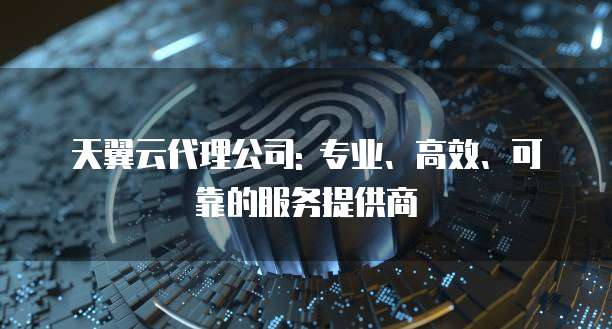 天翼云代理公司: 专业、高效、可靠的服务提供商