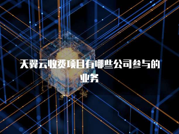 天翼云收费项目有哪些公司参与的业务