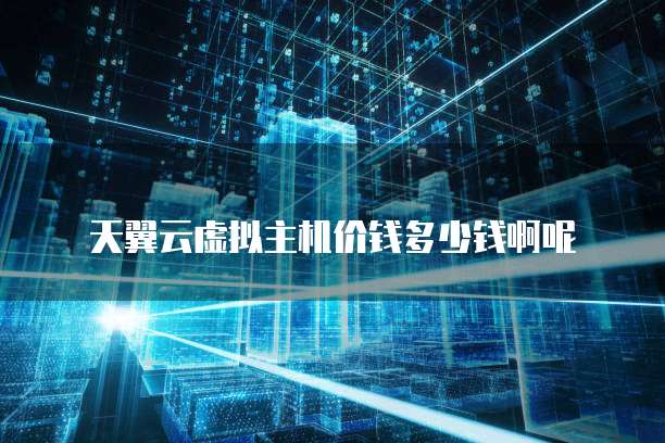 天翼云虚拟主机价钱多少钱啊呢