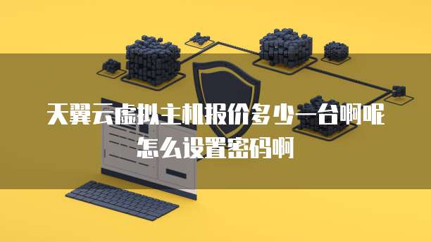 天翼云虚拟主机报价多少一台啊呢怎么设置密码啊