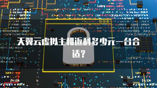 天翼云虚拟主机返利多少元一台合适？