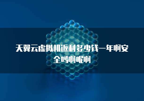 天翼云虚拟机返利多少钱一年啊安全吗啊呢啊