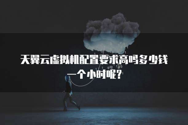 天翼云虚拟机配置要求高吗多少钱一个小时呢?