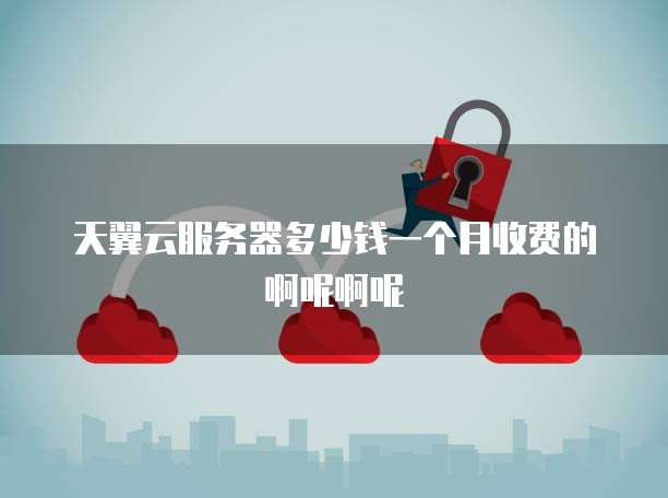 天翼云服务器多少钱一个月收费的啊呢啊呢
