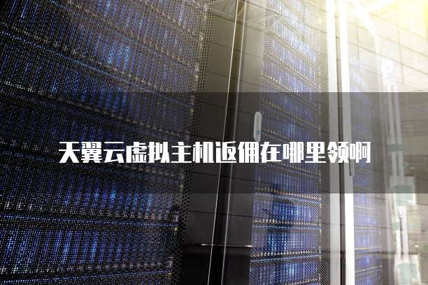 天翼云虚拟主机返佣在哪里领啊