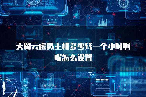 天翼云虚拟主机多少钱一个小时啊呢怎么设置