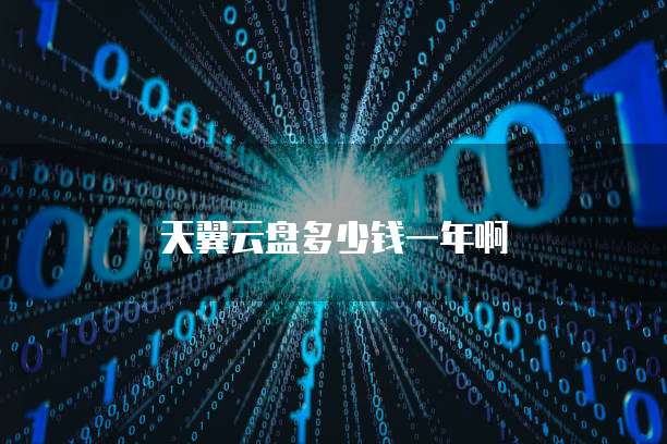 天翼云盘多少钱一年啊