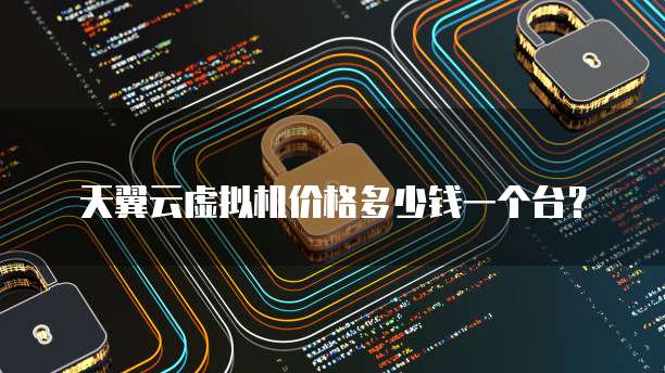 天翼云虚拟机价格多少钱一个台?