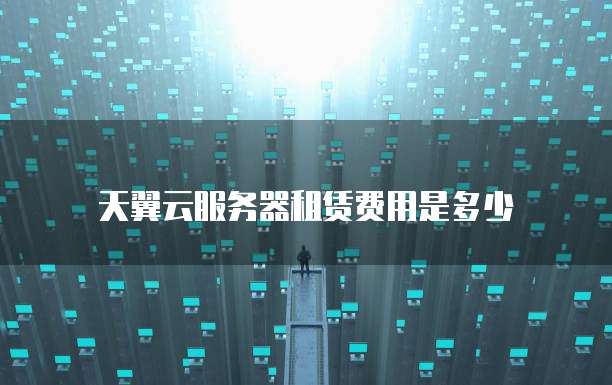 天翼云服务器租赁费用是多少