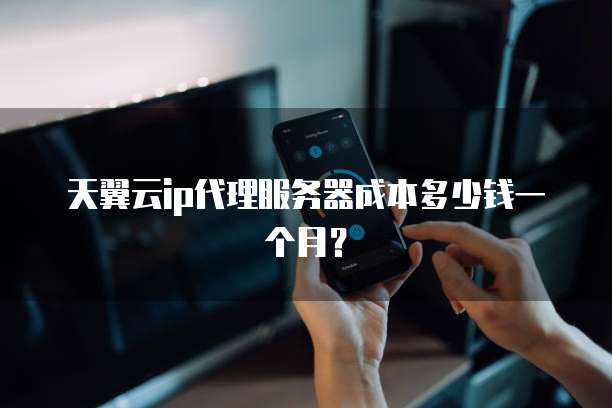 天翼云ip代理服务器成本多少钱一个月?