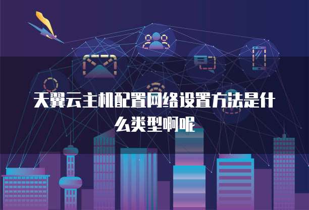 天翼云主机配置网络设置方法是什么类型啊呢