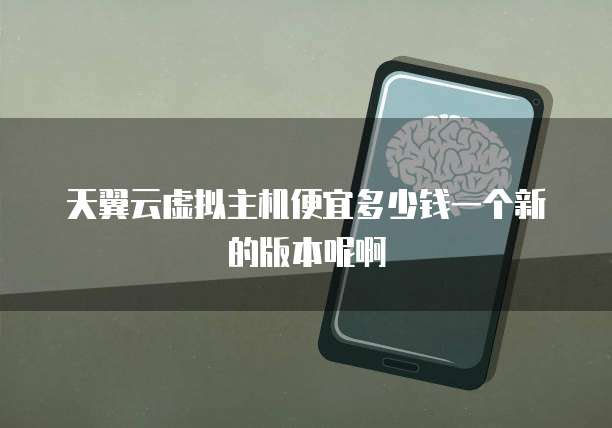 天翼云虚拟主机便宜多少钱一个新的版本呢啊