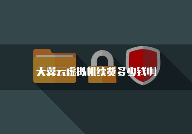 天翼云虚拟机续费多少钱啊