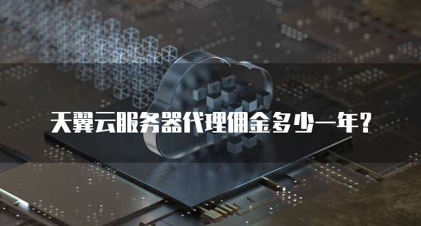 天翼云服务器代理佣金多少一年?