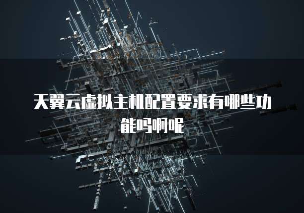 天翼云虚拟主机配置要求有哪些功能吗啊呢