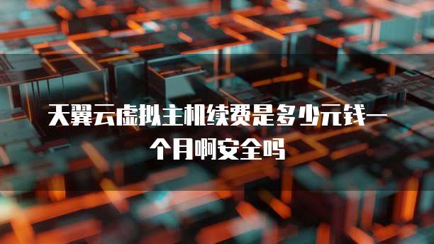 天翼云虚拟主机续费是多少元钱一个月啊安全吗