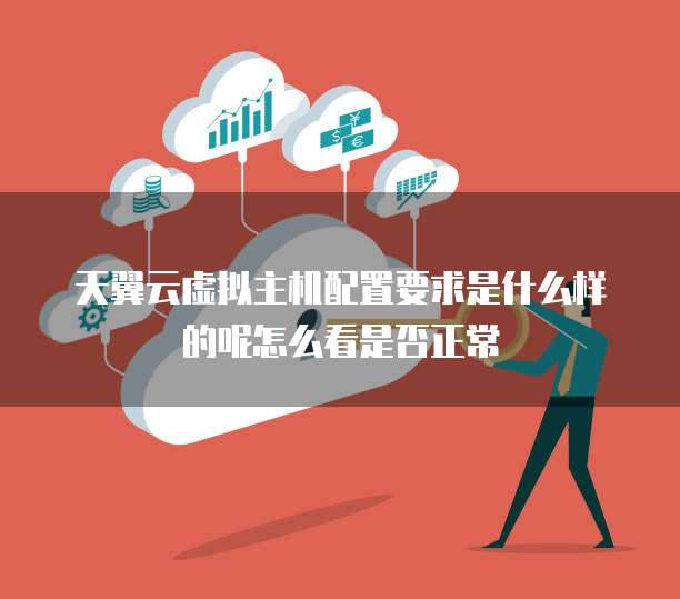 天翼云虚拟主机配置要求是什么样的呢怎么看是否正常