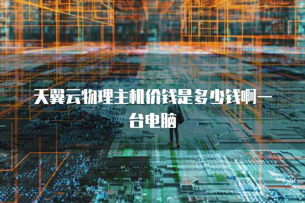天翼云物理主机价钱是多少钱啊一台电脑
