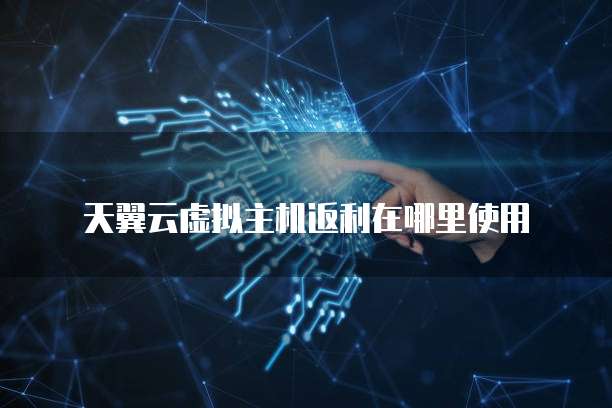 天翼云虚拟主机返利在哪里使用