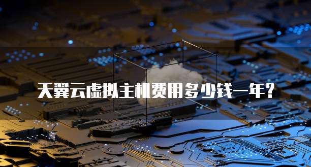 天翼云虚拟主机费用多少钱一年？