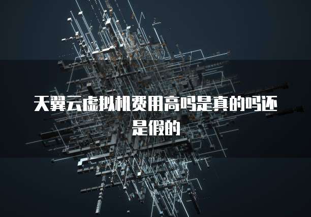 天翼云虚拟机费用高吗是真的吗还是假的