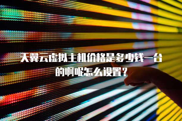 天翼云虚拟主机价格是多少钱一台的啊呢怎么设置?