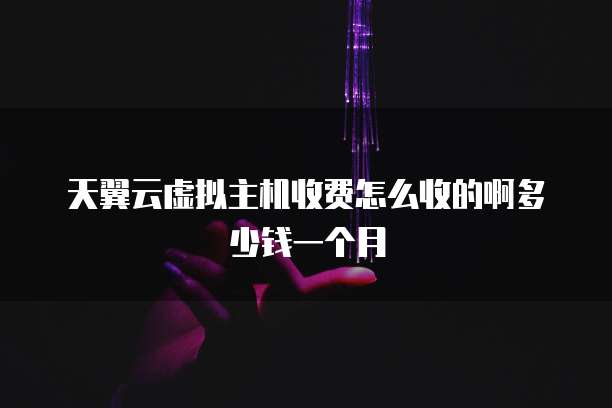 天翼云虚拟主机收费怎么收的啊多少钱一个月