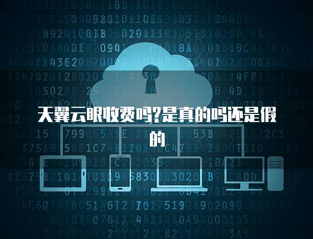 天翼云眼收费吗?是真的吗还是假的