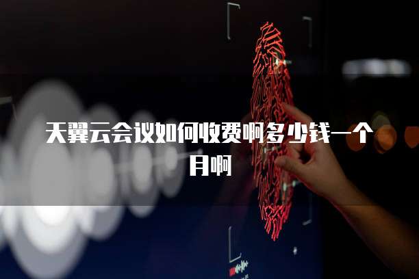 天翼云会议如何收费啊多少钱一个月啊