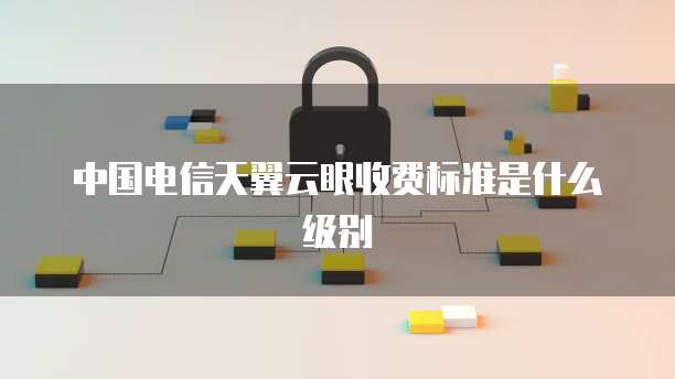 中国电信天翼云眼收费标准是什么级别