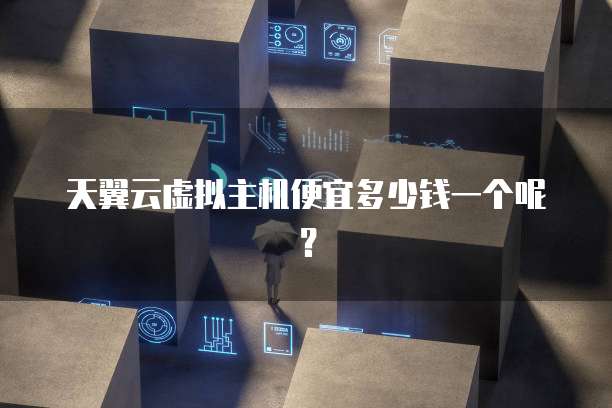 天翼云虚拟主机便宜多少钱一个呢?