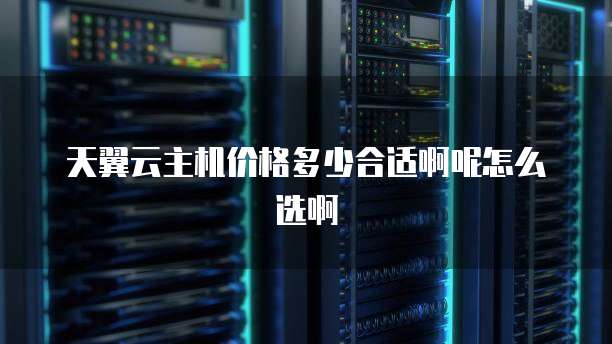 天翼云主机价格多少合适啊呢怎么选啊