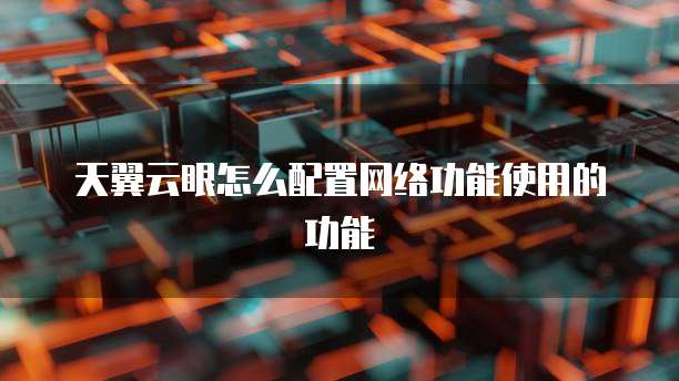 天翼云眼怎么配置网络功能使用的功能