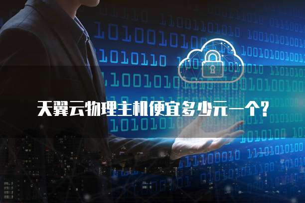 天翼云物理主机便宜多少元一个?