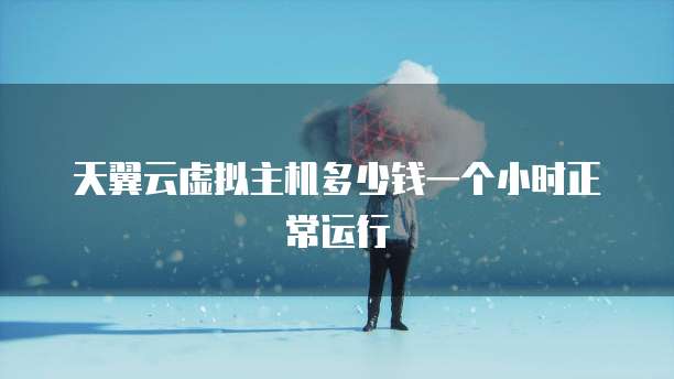 天翼云虚拟主机多少钱一个小时正常运行
