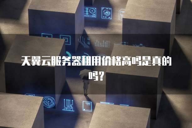 天翼云服务器租用价格高吗是真的吗?