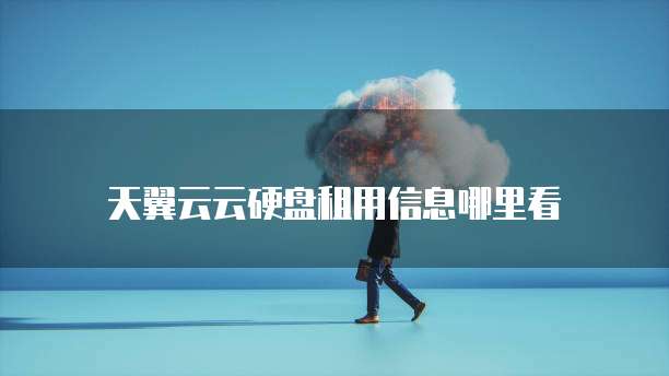 天翼云云硬盘租用信息哪里看