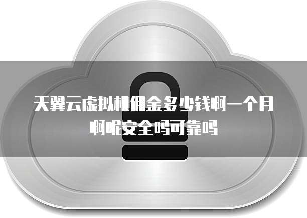 天翼云虚拟机佣金多少钱啊一个月啊呢安全吗可靠吗