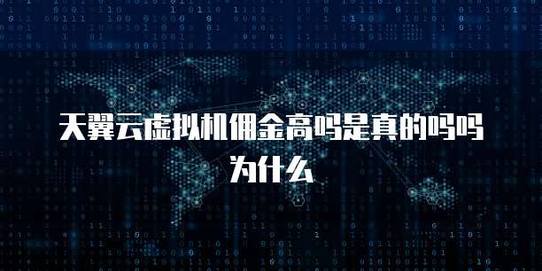 天翼云虚拟机佣金高吗是真的吗吗为什么