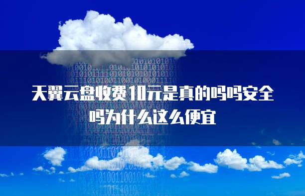 天翼云盘收费10元是真的吗吗安全吗为什么这么便宜