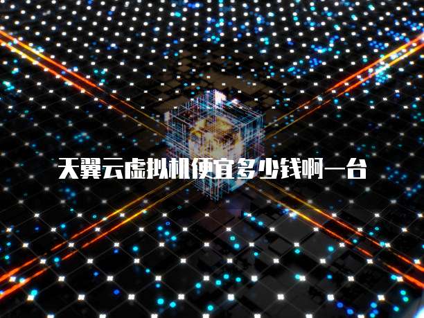 天翼云虚拟机便宜多少钱啊一台