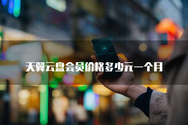 天翼云盘会员价格多少元一个月