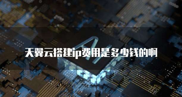天翼云搭建ip费用是多少钱的啊