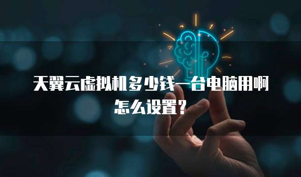 天翼云虚拟机多少钱一台电脑用啊怎么设置?