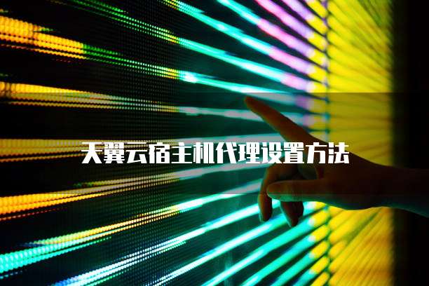 天翼云宿主机代理设置方法