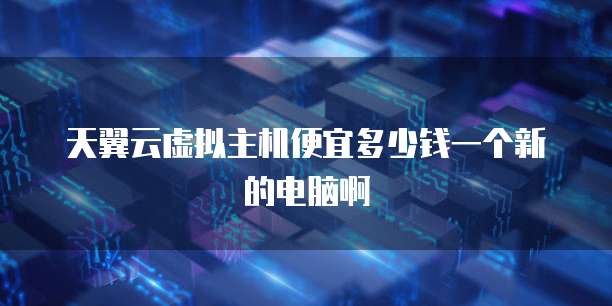 天翼云虚拟主机便宜多少钱一个新的电脑啊