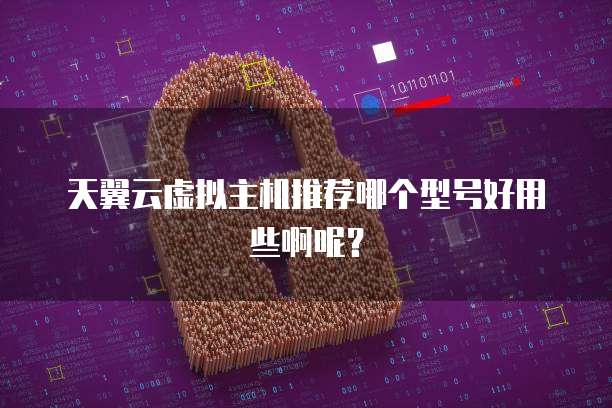 天翼云虚拟主机推荐哪个型号好用些啊呢?