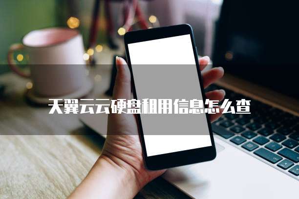 天翼云云硬盘租用信息怎么查