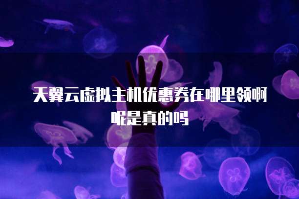 天翼云虚拟主机优惠券在哪里领啊呢是真的吗
